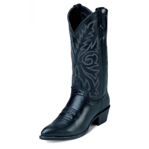 Justin Boots Other - Justin Boots Mens Size 10 D Black Western Cowboy Pointed Toe Embroidered Design